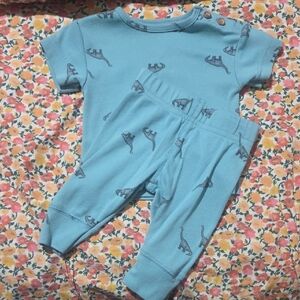 Carter's Teal Dinosaur Print 2 Piece